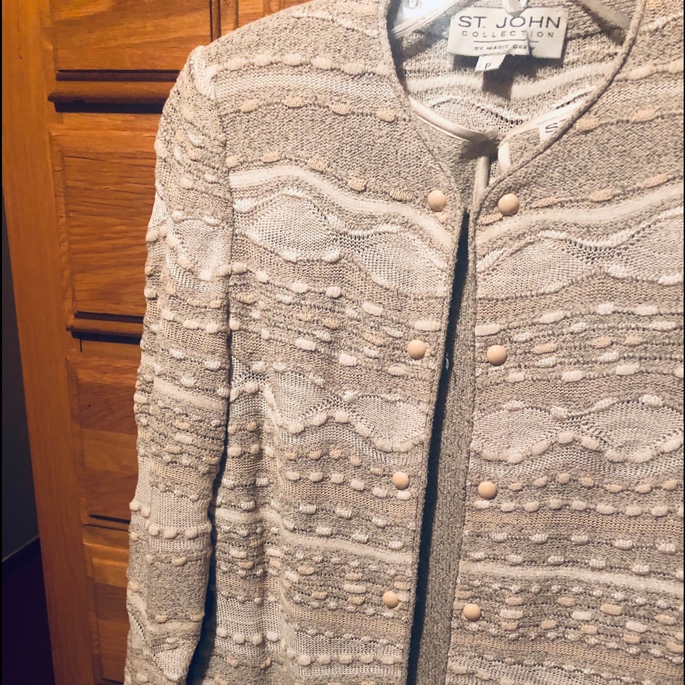 St. John Knit 2-Piece Jacket and Dress Set. - Picture 3 of 6